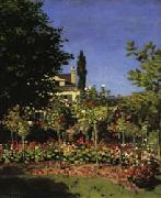 Claude Monet Garden in Bloom at Sainte-Adresse oil painting picture wholesale